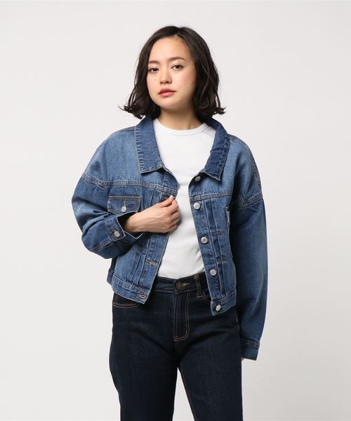 rps(アールピーエス)の「ショートゆるGジャン(デニムジャケット・レディース・ブルー/インディゴブルー・M)」の7枚目の写真