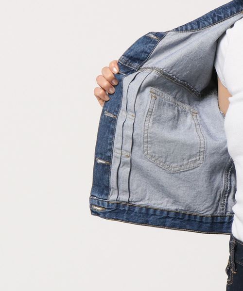 rps(アールピーエス)の「ショートゆるGジャン(デニムジャケット・レディース・ブルー/インディゴブルー・M)」の9枚目の写真