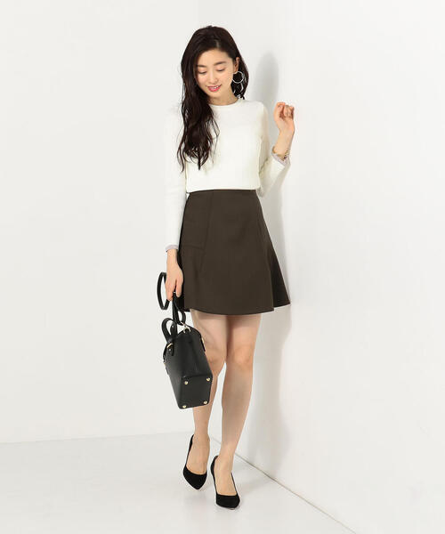 Jewel Changes（ジュエルチェンジズ）の「JOC PE/R 切り替え セミフレア ミニスカート（スカート・レディース・ターコイズブルー/オリーブ/パープル・34/36/38）」の15枚目の写真