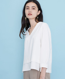 UNITED TOKYO | ヘムレイヤードVネックブラウス(シャツ/ブラウス)