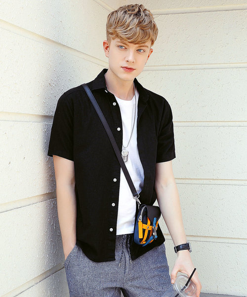 SPADE（スペード）の「【SPADE-creative expression-】七分袖 アロハ フレンチリネンシャツ（シャツ/ブラウス・メンズ・ホワイト系その他/ベージュ系その他/ブルー系その他/ホワイト/ホワイト系その他2/ブラック系その他4/ブラック系その他5/ネイビー/ブルー系その他3/ブルー系その他2/ブラック/ベージュ/ブラック系その他2/ブラック系その他3/ブラック系その他/ブルー系その他5/グレー/グレー系その他/ブルー系その他4/ホワイト系その他3/その他3/グリーン系その他/ブラック系その他6/ブルー系その他6/ホワイト系その他4/その他1/その他2/その他4/グリーン系その他2/ブラック系その他7/ブルー系その他7/ホワイト系その他5・MEDIUM/LARGE/X-LARGE/SMALL）」の9枚目の写真