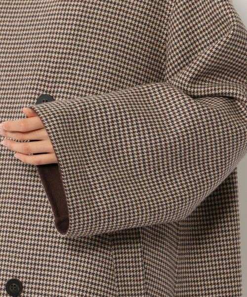 GALERIE VIE(ギャルリー ヴィー)の「ウールダブルフェイス ダブルブレストノーカラーコート(その他アウター・レディース・ブラウン系その他/ライトベージュ/ネイビー/キャメル・36)」の21枚目の写真