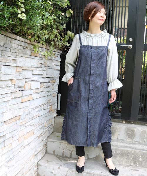 Teee ティー の デニムエプロンドレス ワンピース Wear
