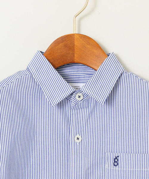 green label relaxing（グリーンレーベルリラクシング）の「【ジュニア】ストライプシャツ（シャツ/ブラウス・キッズ・ネイビー・155/145）」の3枚目の写真
