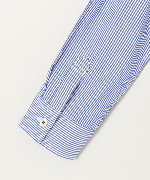 green label relaxing（グリーンレーベルリラクシング）の「【ジュニア】ストライプシャツ（シャツ/ブラウス・キッズ・ネイビー・155/145）」の4枚目の写真