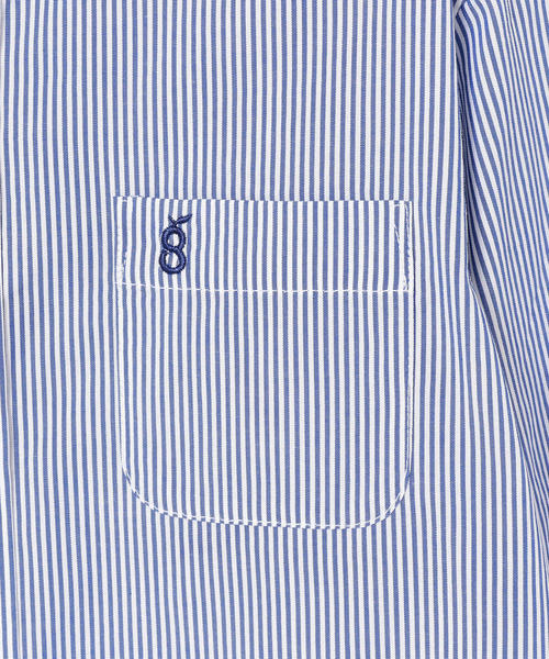 green label relaxing（グリーンレーベルリラクシング）の「【ジュニア】ストライプシャツ（シャツ/ブラウス・キッズ・ネイビー・155/145）」の7枚目の写真