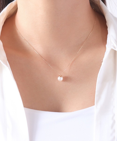 BLOOM（ブルーム）の「6月誕生石  K10 イエローゴールド あこや真珠 ネックレス BLOOM/ブルーム（ネックレス・レディース・イエローゴールド・40cm）」の21枚目の写真