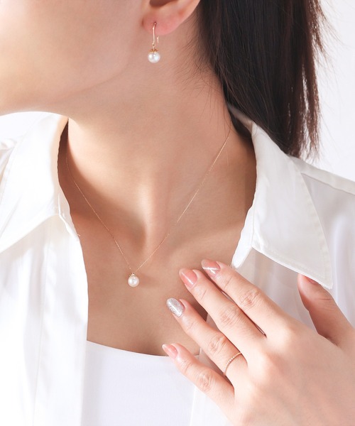 BLOOM（ブルーム）の「6月誕生石  K10 イエローゴールド あこや真珠 ネックレス BLOOM/ブルーム（ネックレス・レディース・イエローゴールド・40cm）」の19枚目の写真