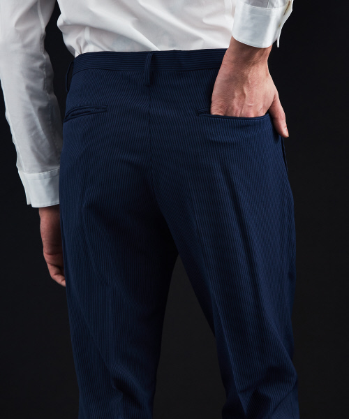 5351 POUR LES HOMMES(ゴーサンゴーイチプールオム)の「【セットアップ対応】トラベストストライプセットアップパンツ(その他パンツ・メンズ・ブルー・44/46/48/50)」の3枚目の写真