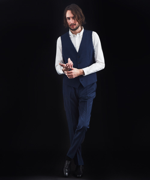 5351 POUR LES HOMMES(ゴーサンゴーイチプールオム)の「【セットアップ対応】トラベストストライプセットアップパンツ(その他パンツ・メンズ・ブルー・44/46/48/50)」の9枚目の写真