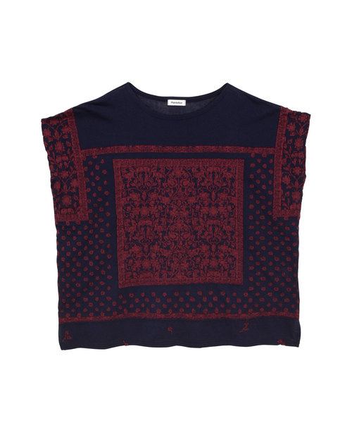 Plantation（プランテーション）の「ﾊﾟﾈﾙｻﾗｻJQ（Tシャツ/カットソー・レディース・オフホワイト/レッド/ネイビー・M/M size）」の4枚目の写真