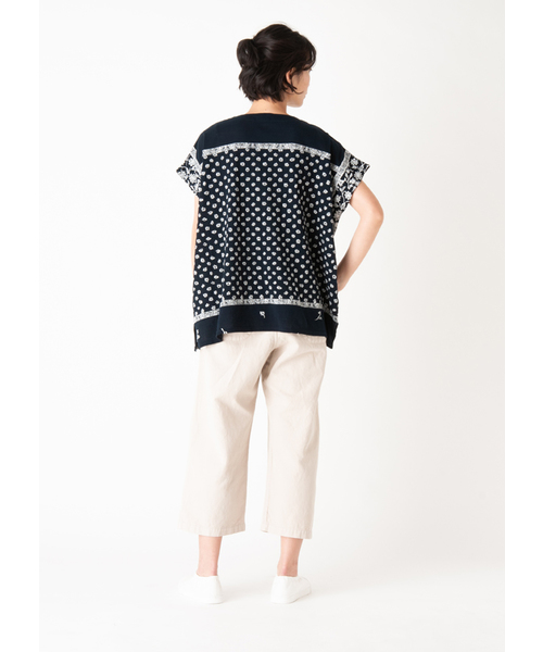 Plantation（プランテーション）の「ﾊﾟﾈﾙｻﾗｻJQ（Tシャツ/カットソー・レディース・オフホワイト/レッド/ネイビー・M/M size）」の12枚目の写真