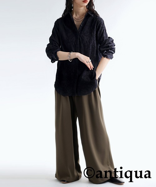 antiqua（アンティカ）の「ペイズリー柄刺繍ブラウス（シャツ/ブラウス・レディース・オフホワイト/ブラック・FREE）」の15枚目の写真