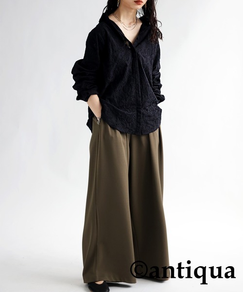 antiqua（アンティカ）の「ペイズリー柄刺繍ブラウス（シャツ/ブラウス・レディース・オフホワイト/ブラック・FREE）」の12枚目の写真