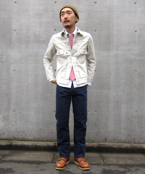 Denime（ドゥニーム）の「【MadeInJapan】DENIM JACKET 507 type off mod（デニムジャケット・メンズ・オフホワイト・LARGE/MEDIUM/SMALL）」の17枚目の写真