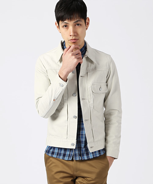 Denime（ドゥニーム）の「【MadeInJapan】DENIM JACKET 507 type off mod（デニムジャケット・メンズ・オフホワイト・LARGE/MEDIUM/SMALL）」の4枚目の写真