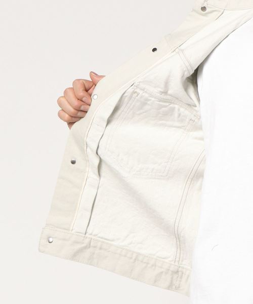 Denime（ドゥニーム）の「【MadeInJapan】DENIM JACKET 507 type off mod（デニムジャケット・メンズ・オフホワイト・LARGE/MEDIUM/SMALL）」の3枚目の写真