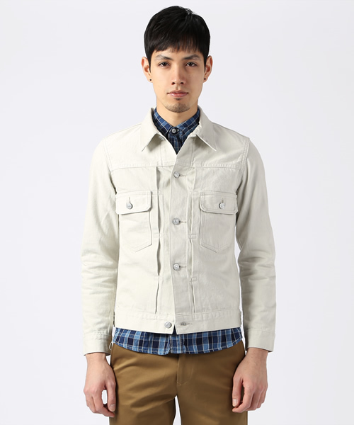 Denime（ドゥニーム）の「【MadeInJapan】DENIM JACKET 507 type off mod（デニムジャケット・メンズ・オフホワイト・LARGE/MEDIUM/SMALL）」の8枚目の写真