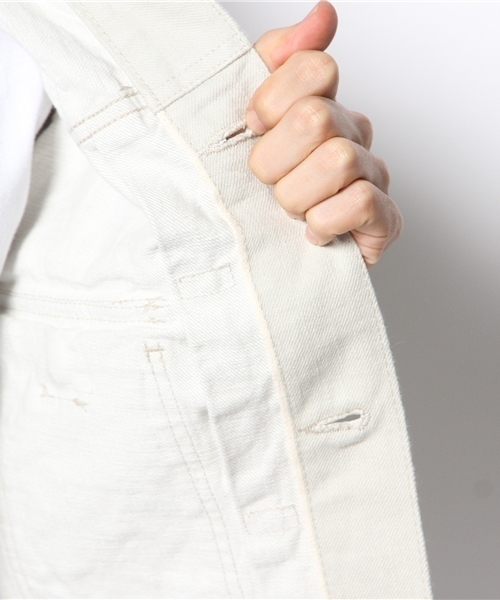 Denime（ドゥニーム）の「【MadeInJapan】DENIM JACKET 507 type off mod（デニムジャケット・メンズ・オフホワイト・LARGE/MEDIUM/SMALL）」の11枚目の写真