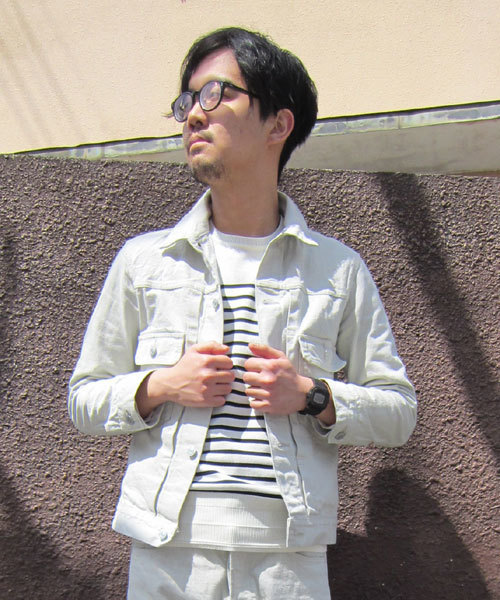 Denime（ドゥニーム）の「【MadeInJapan】DENIM JACKET 507 type off mod（デニムジャケット・メンズ・オフホワイト・LARGE/MEDIUM/SMALL）」の15枚目の写真