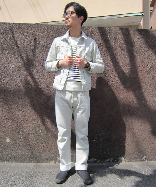 Denime（ドゥニーム）の「【MadeInJapan】DENIM JACKET 507 type off mod（デニムジャケット・メンズ・オフホワイト・LARGE/MEDIUM/SMALL）」の16枚目の写真