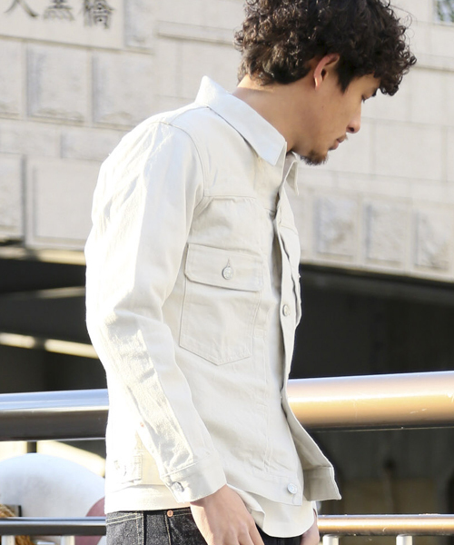 Denime（ドゥニーム）の「【MadeInJapan】DENIM JACKET 507 type off mod（デニムジャケット・メンズ・オフホワイト・LARGE/MEDIUM/SMALL）」の21枚目の写真