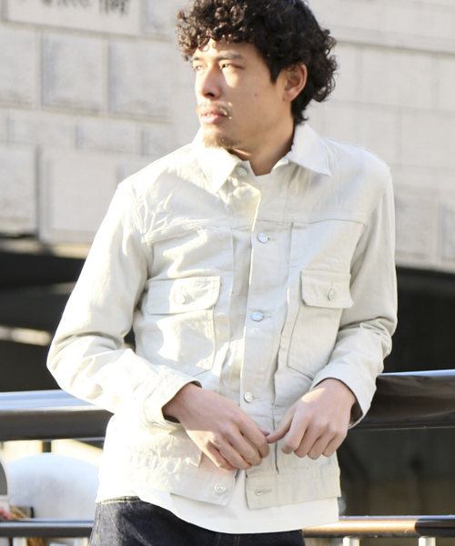 Denime（ドゥニーム）の「【MadeInJapan】DENIM JACKET 507 type off mod（デニムジャケット・メンズ・オフホワイト・LARGE/MEDIUM/SMALL）」の20枚目の写真