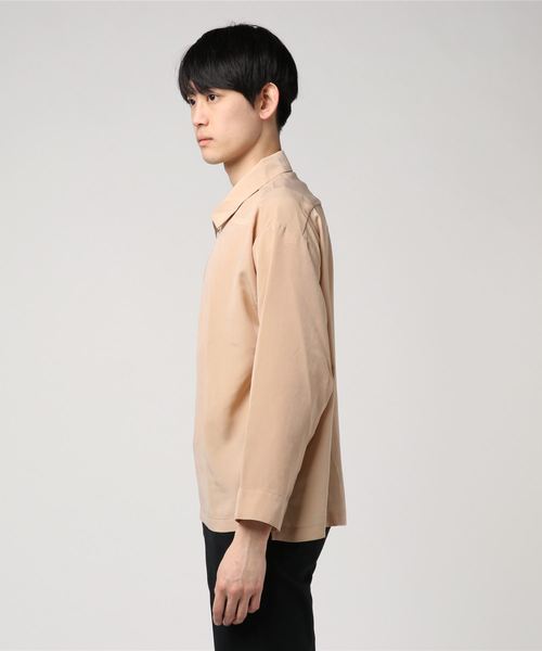 VIBGYOR（ヴィブジョー）の「VIBGYOR Select/ ポリハーフZIP　L/Sシャツ（シャツ/ブラウス・メンズ・カーキ/ブラック/グレー/テラコッタ/ネイビー/ベージュ・MEDIUM/X-LARGE/LARGE）」の7枚目の写真
