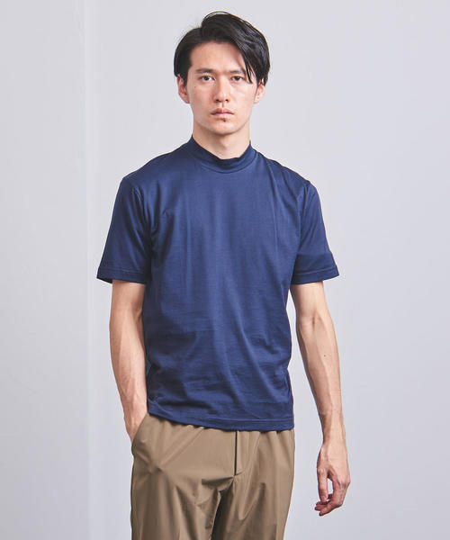 UNITED ARROWS（ユナイテッドアローズ）の「＜SUNSPEL（サンスペル）＞ モックネック Tシャツ（Tシャツ/カットソー・メンズ・ホワイト/ブラック/ネイビー・SMALL/MEDIUM/LARGE）」の3枚目の写真