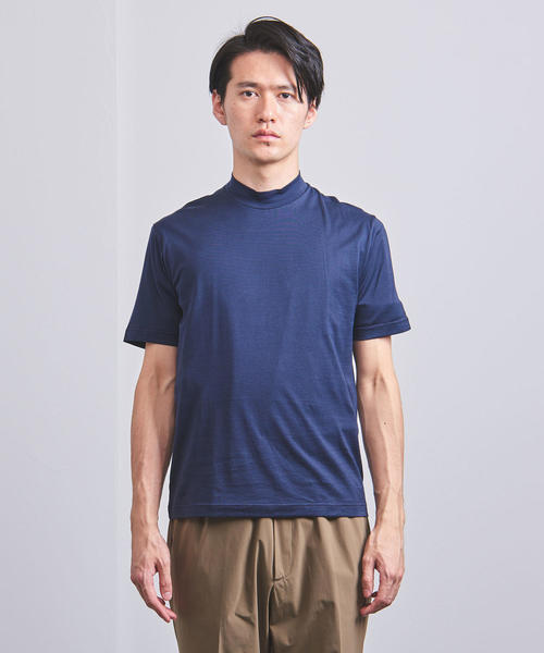 UNITED ARROWS（ユナイテッドアローズ）の「＜SUNSPEL（サンスペル）＞ モックネック Tシャツ（Tシャツ/カットソー・メンズ・ホワイト/ブラック/ネイビー・SMALL/MEDIUM/LARGE）」の5枚目の写真