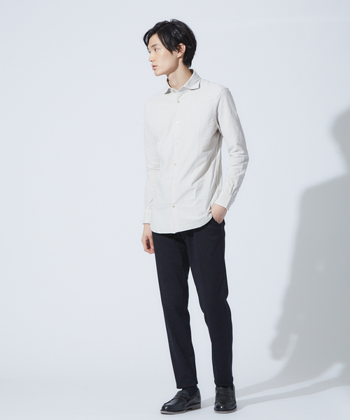 RECENCY OF MINE(リーセンシー オブ マイン)の「【Recency of Mine】ストレッチストライプシャツ(シャツ/ブラウス・メンズ・オフホワイト/ダークベージュ/ダークネイビー・44/46/48/50/52)」の13枚目の写真