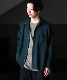 KAZUYUKI KUMAGAI ATTACHMENT | シルクタッチPeツイル ドルマンスリーブオープンカラーシャツL/S(シャツ/ブラウス)