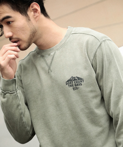 BAYFLOW（ベイフロー）の「インレイスノーウォッシュL/Sプルオーバー（スウェット・メンズ・ベージュ/カーキ/ボルドー/チャコール・SMALL/MEDIUM/LARGE）」の10枚目の写真