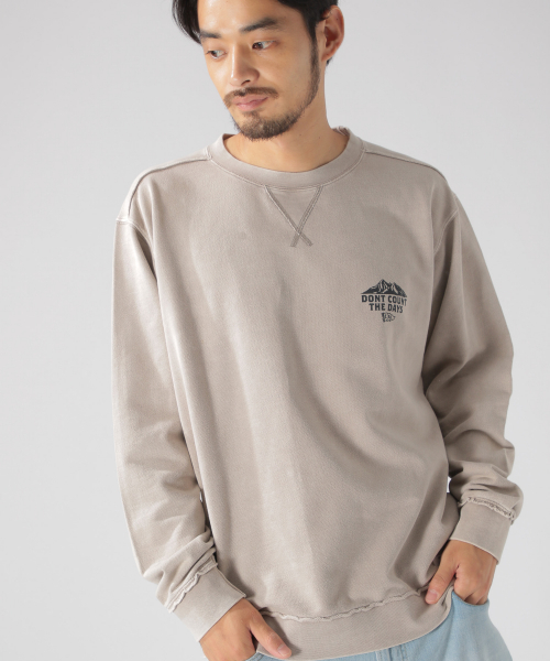 BAYFLOW（ベイフロー）の「インレイスノーウォッシュL/Sプルオーバー（スウェット・メンズ・ベージュ/カーキ/ボルドー/チャコール・SMALL/MEDIUM/LARGE）」の12枚目の写真