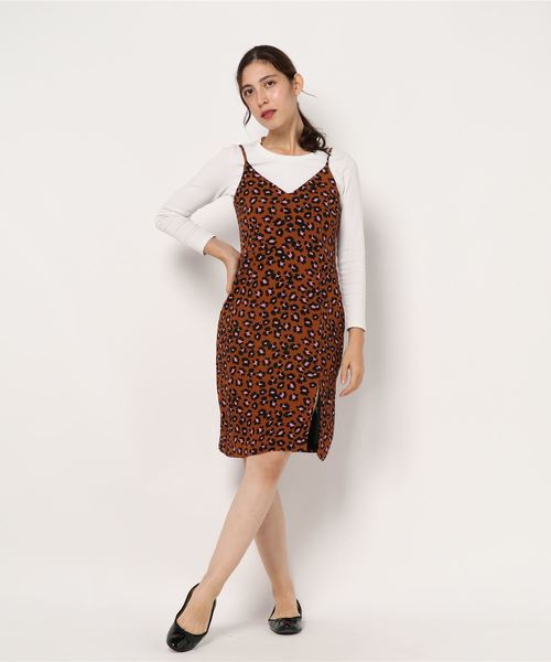 Tite ストア のファッション サンクチュアリー The インザ In レオパードウエスト切替キャミワンピース ワンピース セール Store ティテ In Tite Sanctuary