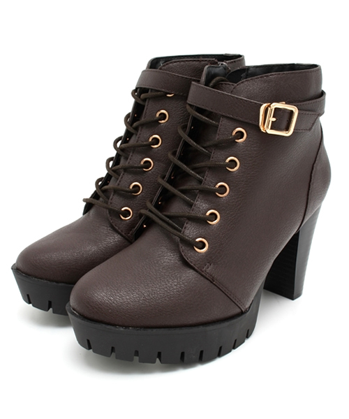 Heather（ヘザー）の「シャークソールレースアップブーツ　548923（ブーツ・レディース・ブラック/ダークブラウン/ブラック系その他・LARGE/SMALL/MEDIUM）」の7枚目の写真