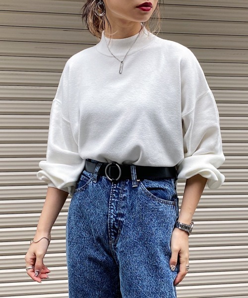 PAGEBOY（ページボーイ）の「ハイネックボリュームニットSS（ニット/セーター・レディース・ベージュ/オフホワイト/ブルー系その他/レモンイエロー/ブラック・FREE）」の13枚目の写真