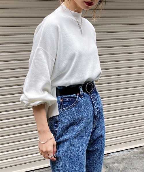 PAGEBOY（ページボーイ）の「ハイネックボリュームニットSS（ニット/セーター・レディース・ベージュ/オフホワイト/ブルー系その他/レモンイエロー/ブラック・FREE）」の14枚目の写真