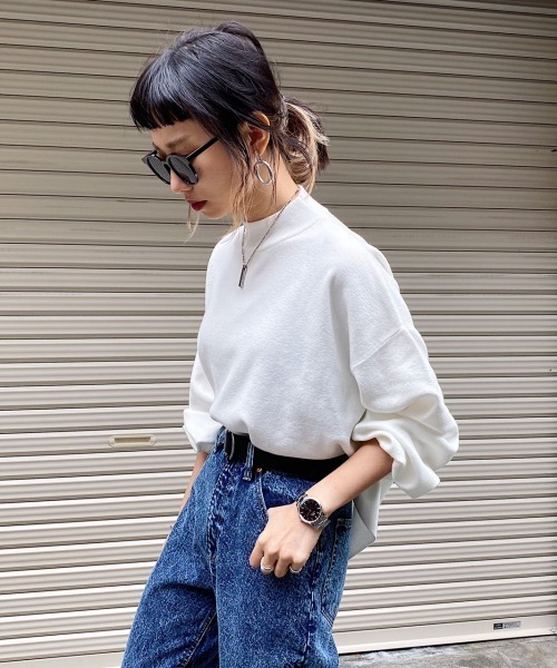 PAGEBOY（ページボーイ）の「ハイネックボリュームニットSS（ニット/セーター・レディース・ベージュ/オフホワイト/ブルー系その他/レモンイエロー/ブラック・FREE）」の15枚目の写真