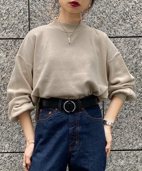 PAGEBOY（ページボーイ）の「ハイネックボリュームニットSS（ニット/セーター・レディース・ベージュ/オフホワイト/ブルー系その他/レモンイエロー/ブラック・FREE）」の17枚目の写真