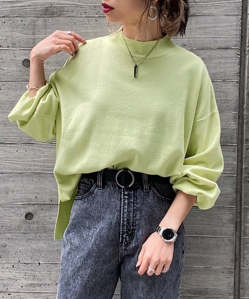 PAGEBOY（ページボーイ）の「ハイネックボリュームニットSS（ニット/セーター・レディース・ベージュ/オフホワイト/ブルー系その他/レモンイエロー/ブラック・FREE）」の18枚目の写真