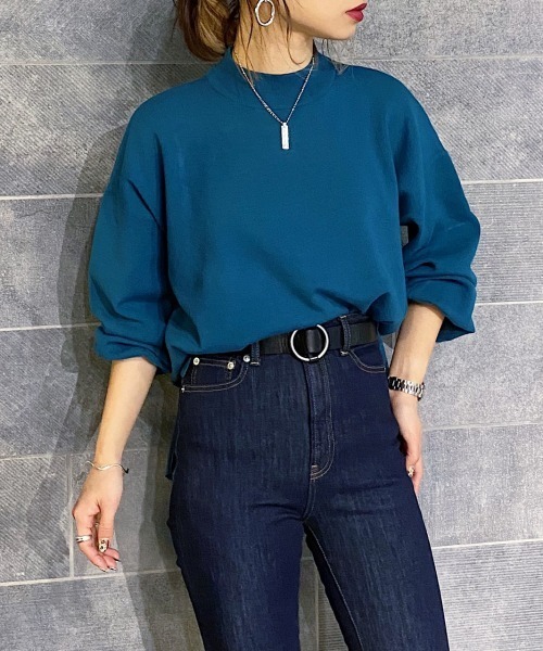 PAGEBOY（ページボーイ）の「ハイネックボリュームニットSS（ニット/セーター・レディース・ベージュ/オフホワイト/ブルー系その他/レモンイエロー/ブラック・FREE）」の20枚目の写真