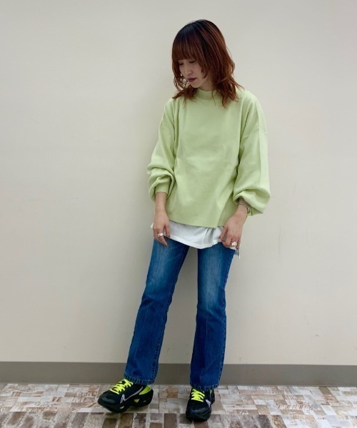 PAGEBOY（ページボーイ）の「ハイネックボリュームニットSS（ニット/セーター・レディース・ベージュ/オフホワイト/ブルー系その他/レモンイエロー/ブラック・FREE）」の12枚目の写真