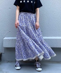 【WEB限定】ペイズリーティアードスカート