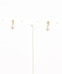 コンアフェット　PT900ダイヤモンド1粒ピアス PT900 ダイヤモンド 0.1ct ピアス「ブライト」（470693