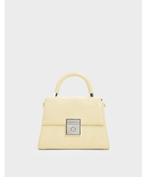 クロックエフェクト ストラクチャード スカルプチャーバッグ / Croc-Effect Structured Sculptural Bag