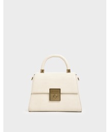 CHARLES & KEITH | クロックエフェクト ストラクチャード スカルプチャーバッグ / Croc-Effect Structured Sculptural Bag(ハンドバッグ)