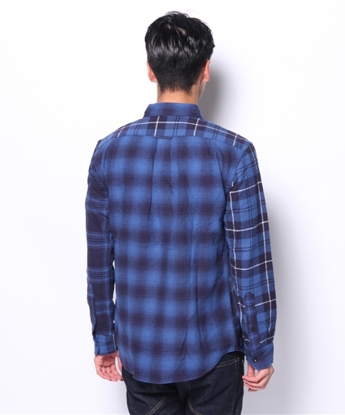 WEGO（ウィゴー）の「WEGO/クレイジーチェックネルシャツ（シャツ/ブラウス・メンズ・ブルー/レッド・LARGE/MEDIUM）」の5枚目の写真