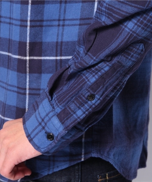 WEGO（ウィゴー）の「WEGO/クレイジーチェックネルシャツ（シャツ/ブラウス・メンズ・ブルー/レッド・LARGE/MEDIUM）」の7枚目の写真