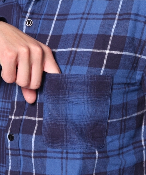 WEGO（ウィゴー）の「WEGO/クレイジーチェックネルシャツ（シャツ/ブラウス・メンズ・ブルー/レッド・LARGE/MEDIUM）」の8枚目の写真